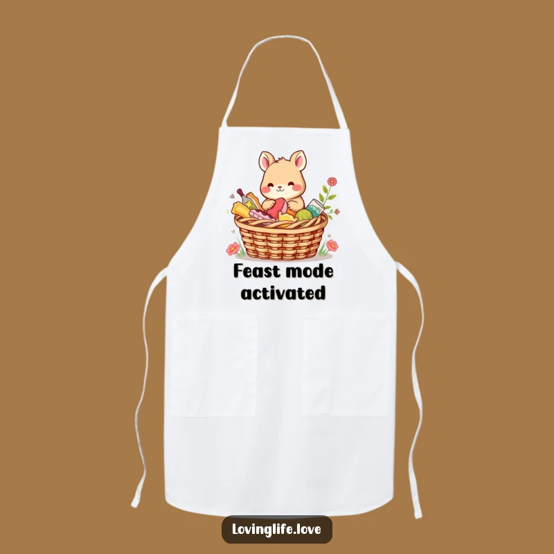 Funny Picnic Animal Apron: Charming Kitchen Wear for Humorous Hosts