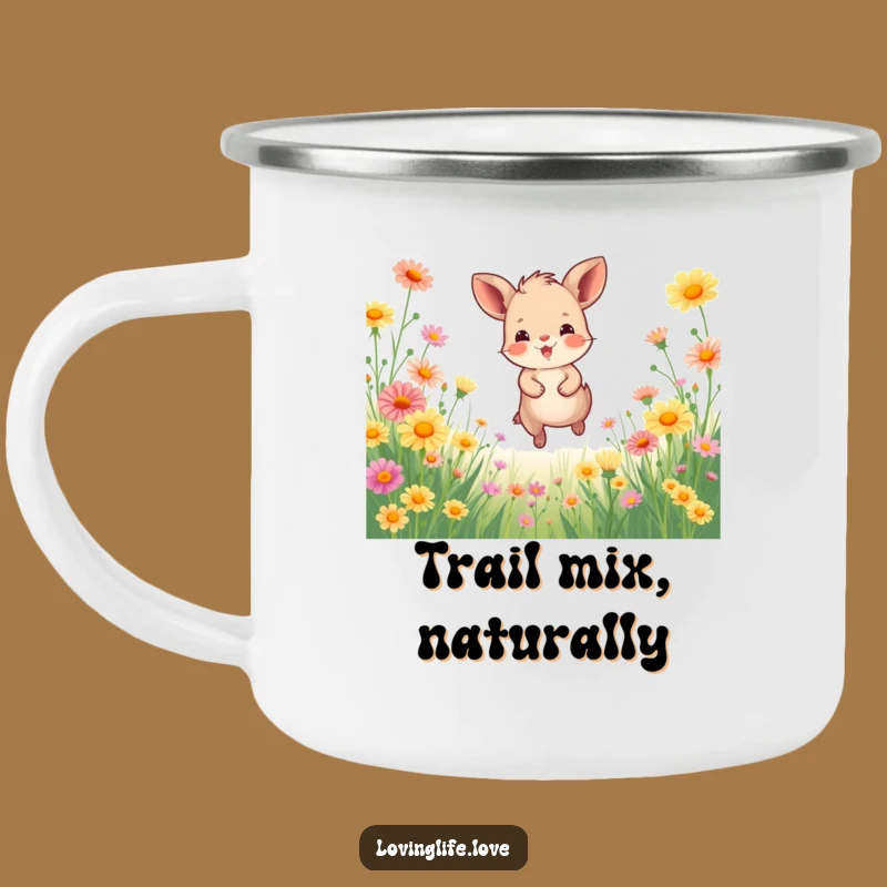 Funny Wildflower Animal Camping Mug: Adventure Fuelled by Joyful Bounds