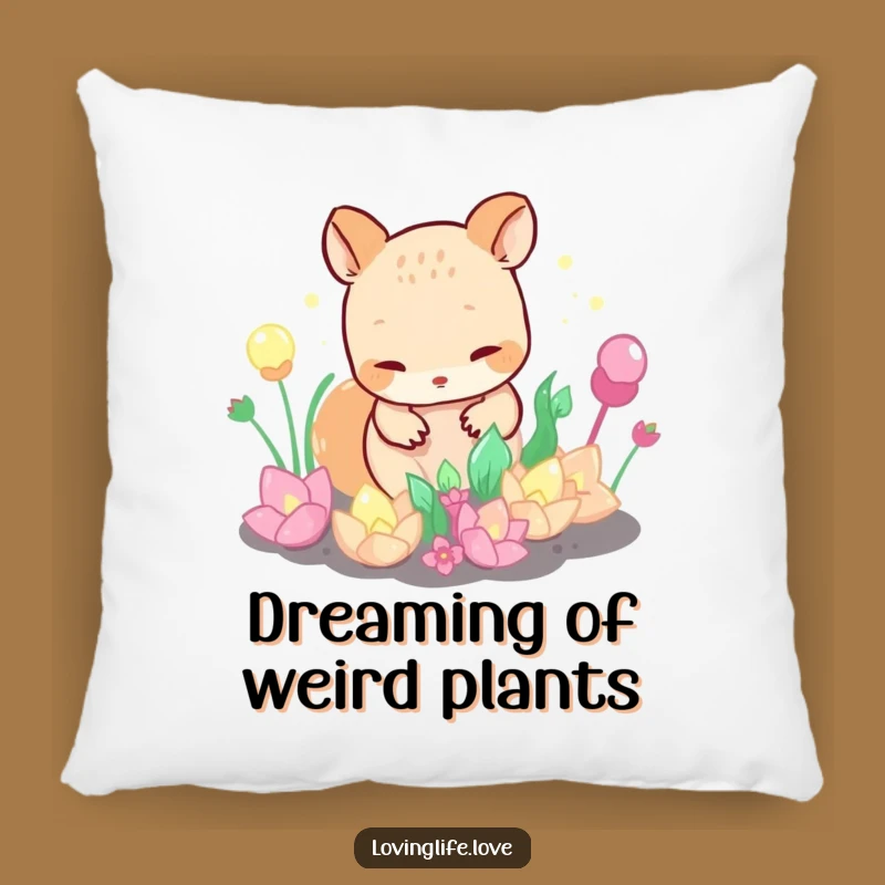 Funny Garden Animal Pillow: Cozy Comfort with a Humorous Botanical Design