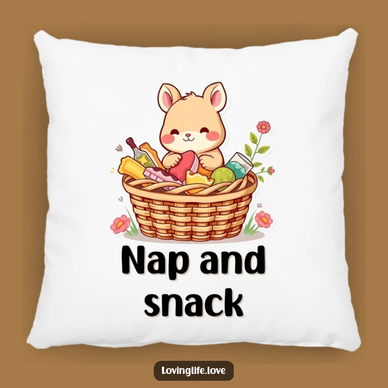 Funny Picnic Animal Pillow: Cozy Comfort with a Humorous Sharing Design