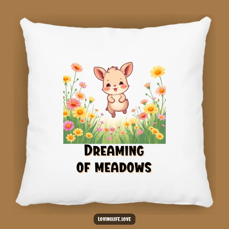 Funny Wildflower Animal Pillow: Cozy Comfort with a Joyful, Bounding Design