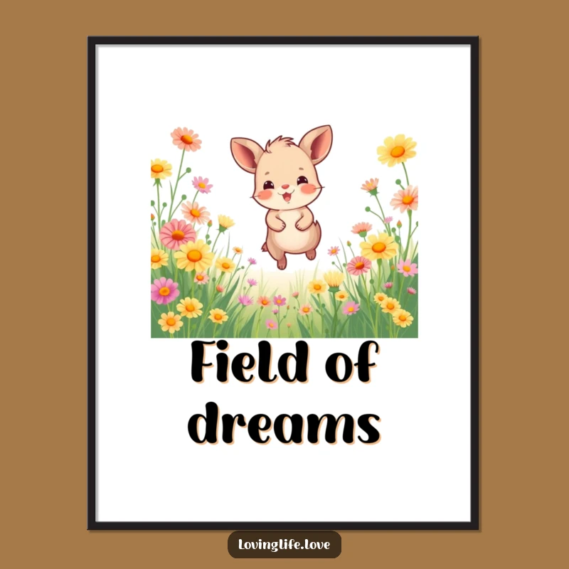 Funny Wildflower Animal Digital Art: Instant Joyful Nature Art Download