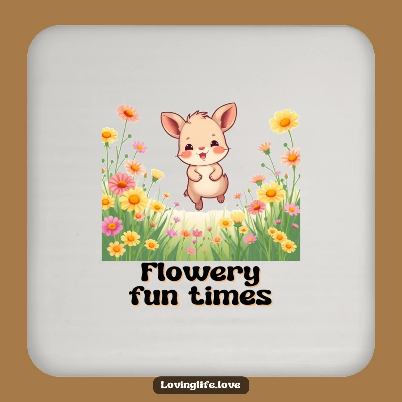 Funny Wildflower Animal Coasters: Protect Surfaces with Joyful Nature Flair