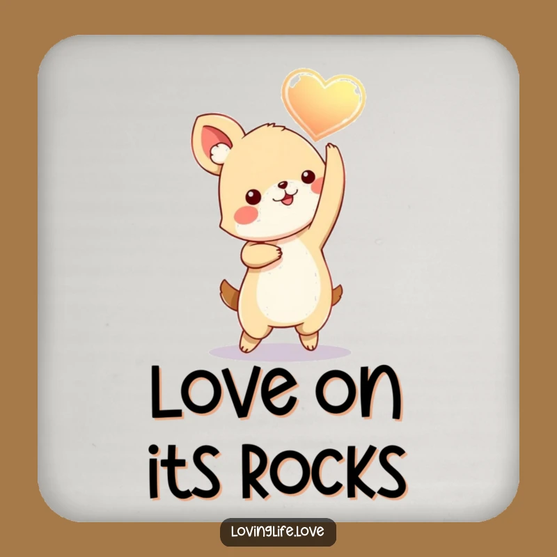 Funny Dancing Heart Animal Coasters: Protect Surfaces with Humorous Love Flair