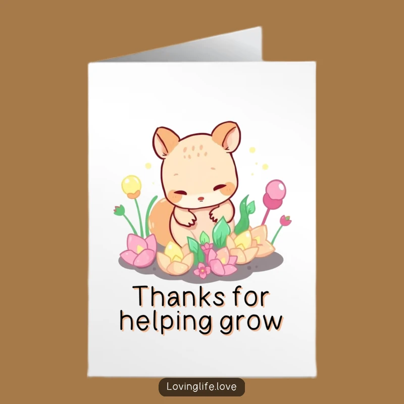 Free Printable Thank You Card: Curious Gardener, Magic Plants, Downloadable Gift of Thanks