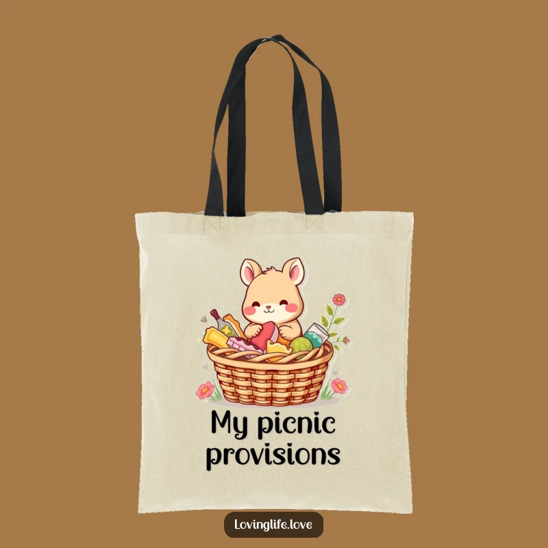 Funny Picnic Animal Tote Bag: Carry Treats and Humor Delightfully